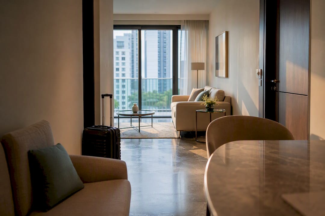 Singapore condo prepared for expat move-in