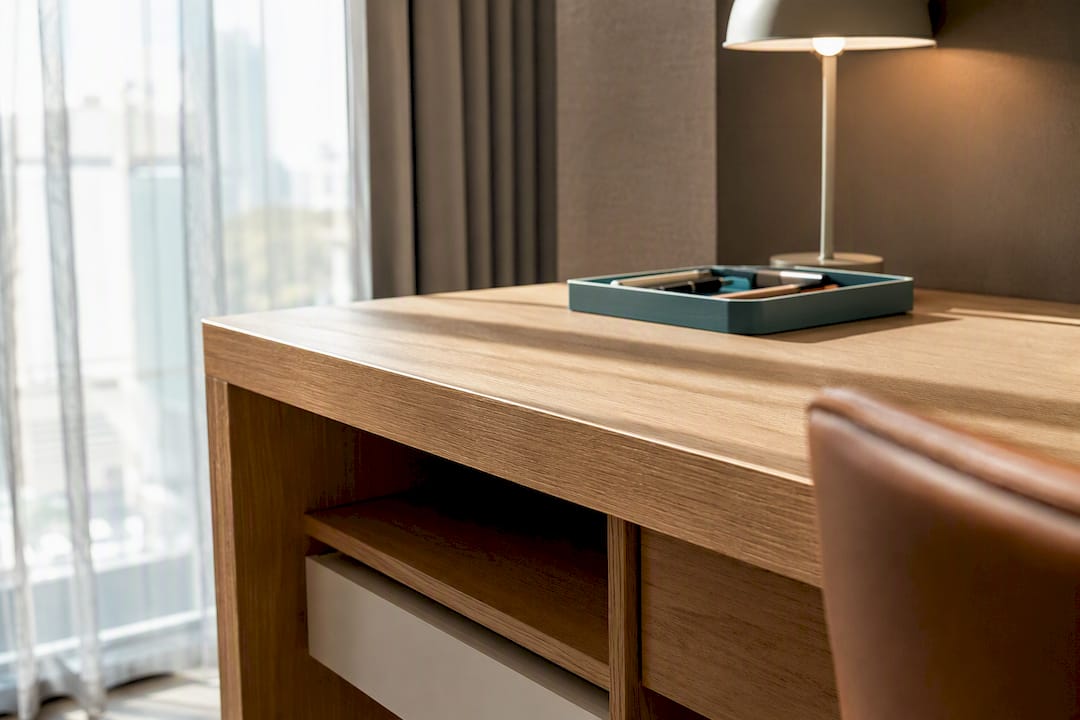 Partial study table in Singapore condo