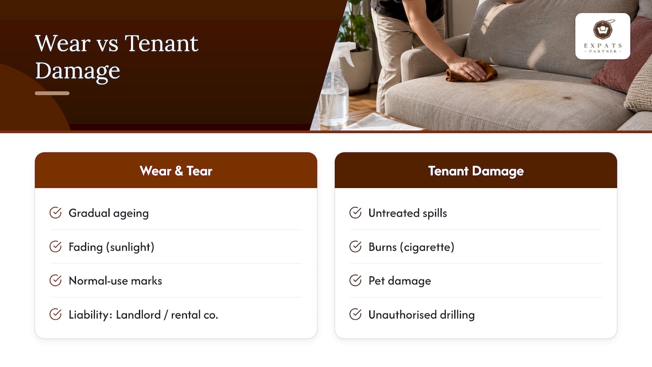 Comparison of fair wear and tenant damage