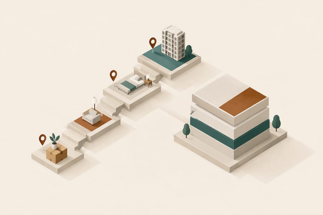 Abstract relocation timing and tax planning illustration