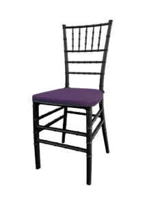 TIFFANY CHAIR BLACK - PLUM PURPLE SEAT (CH7 - TBPP)