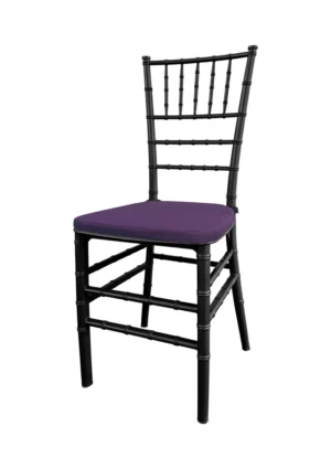 TIFFANY CHAIR BLACK - PLUM PURPLE SEAT (CH7 - TBPP)