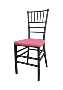 TIFFANY CHAIR BLACK - ROSE PINK SEAT (CH7 - TBRP)