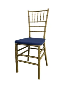 TIFFANY CHAIR GOLD - NAVY BLUE SEAT (CH7 - TGNB)
