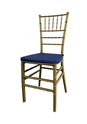 TIFFANY CHAIR GOLD - NAVY BLUE SEAT (CH7 - TGNB)