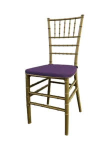 TIFFANY CHAIR GOLD - PLUM PURPLE SEAT (CH7 - TGPP)