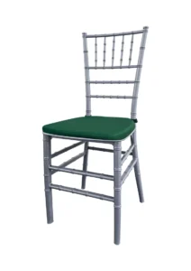 TIFFANY CHAIR SILVER - EMERALD GREEN SEAT (CH7 - TSEG)
