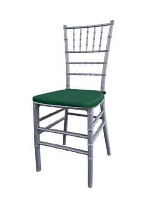 TIFFANY CHAIR SILVER - EMERALD GREEN SEAT (CH7 - TSEG)