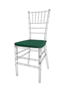 TIFFANY CHAIR TRANSPARENT - EMERALD GREEN SEAT (CH7 - TTEG)