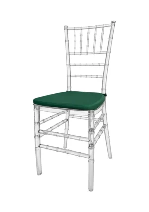 TIFFANY CHAIR TRANSPARENT - EMERALD GREEN SEAT (CH7 - TTEG)