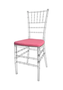 TIFFANY CHAIR TRANSPARENT - ROSE PINK SEAT (CH7 - TTRP)