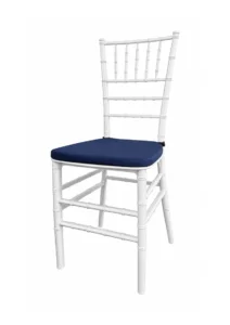 TIFFANY CHAIR WHITE - NAVY BLUE SEAT (CH7 - TWNB)