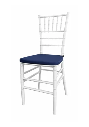 TIFFANY CHAIR WHITE - NAVY BLUE SEAT (CH7 - TWNB)