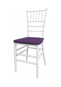 TIFFANY CHAIR WHITE - PLUM PURPLE SEAT (CH7 - TWPP)