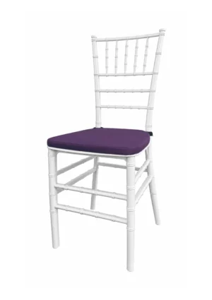 TIFFANY CHAIR WHITE - PLUM PURPLE SEAT (CH7 - TWPP)