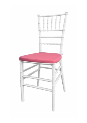 TIFFANY CHAIR WHITE - ROSE PINK SEAT (CH7 - TWRP)